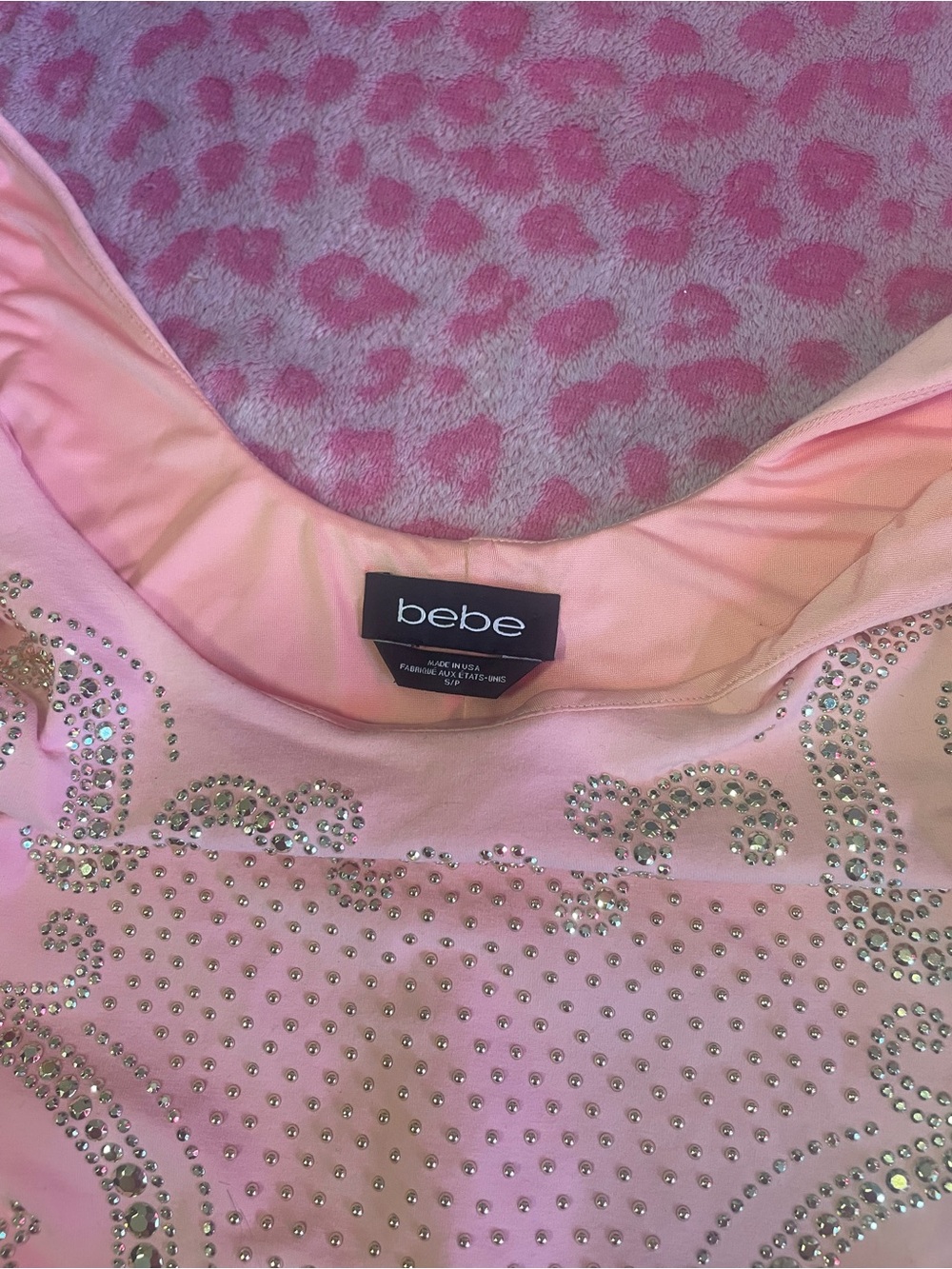 bebe Baby pink Embellished body-con Dress - Picture 2 of 7